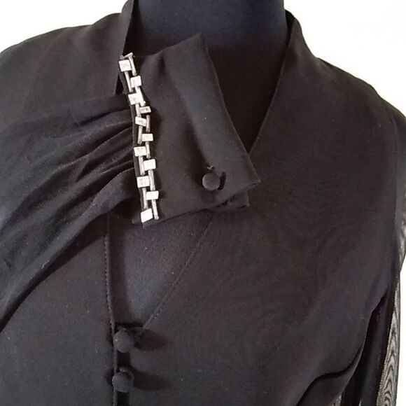 SHERRIE BLOOM PETER NOVIELLO CHETTA B EVENING WOMEN’S BLOUSE SIZE 8 - Picture 7 of 14